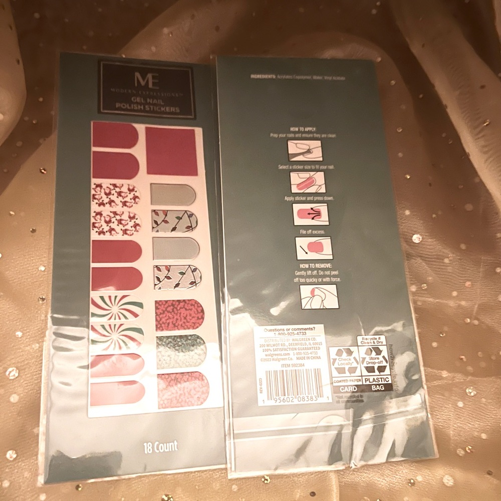 NEW: ME Modern Expressions Gel Nail Polish Stickers (Holiday) - Picture 2 of 3